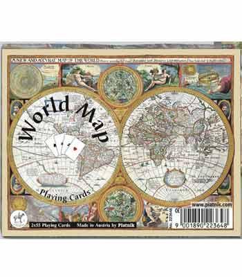 Bridge Playing Cards World Map